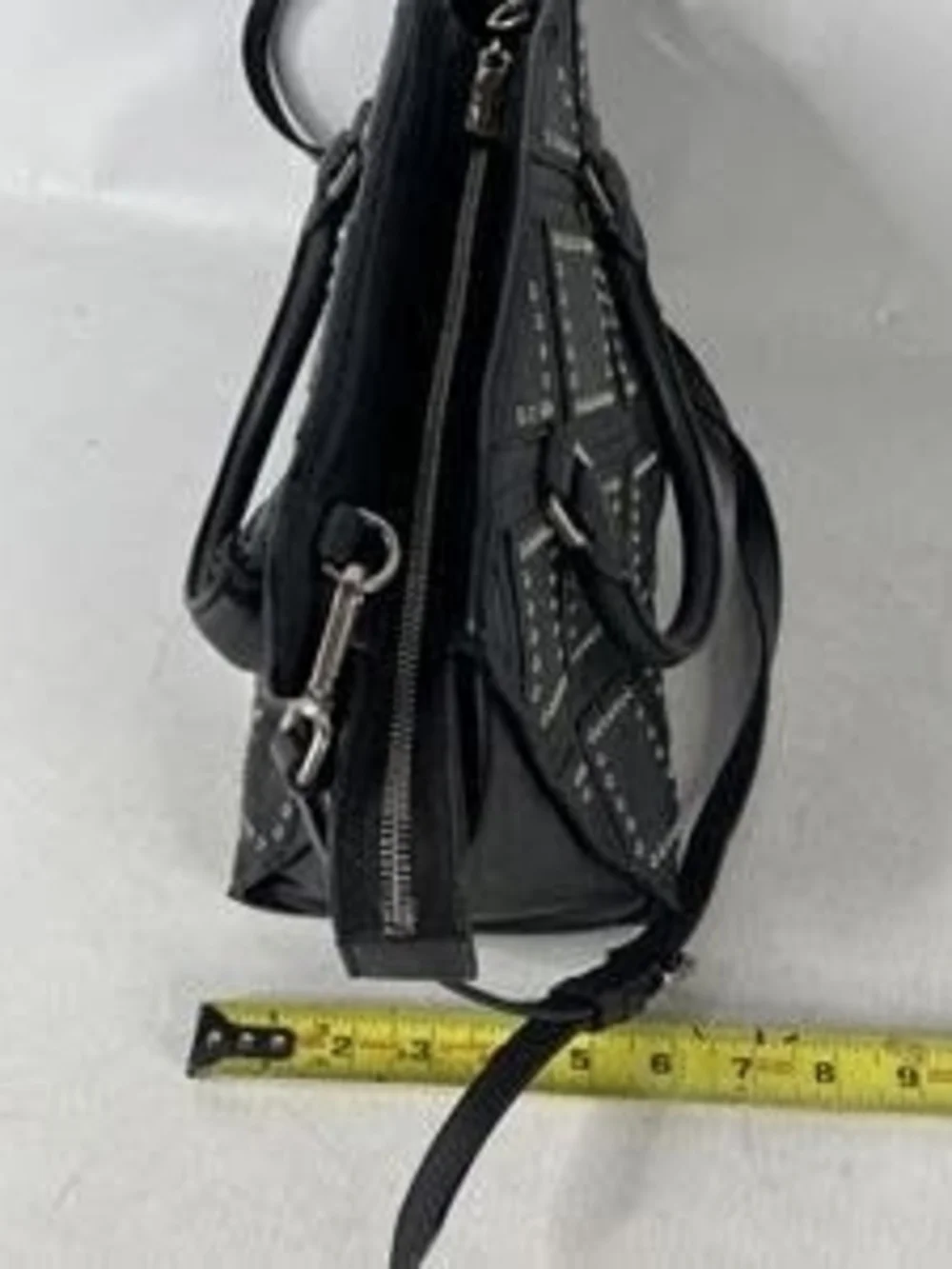 Michael Kors Selma Leather Studded Satchel, Size: 10.5